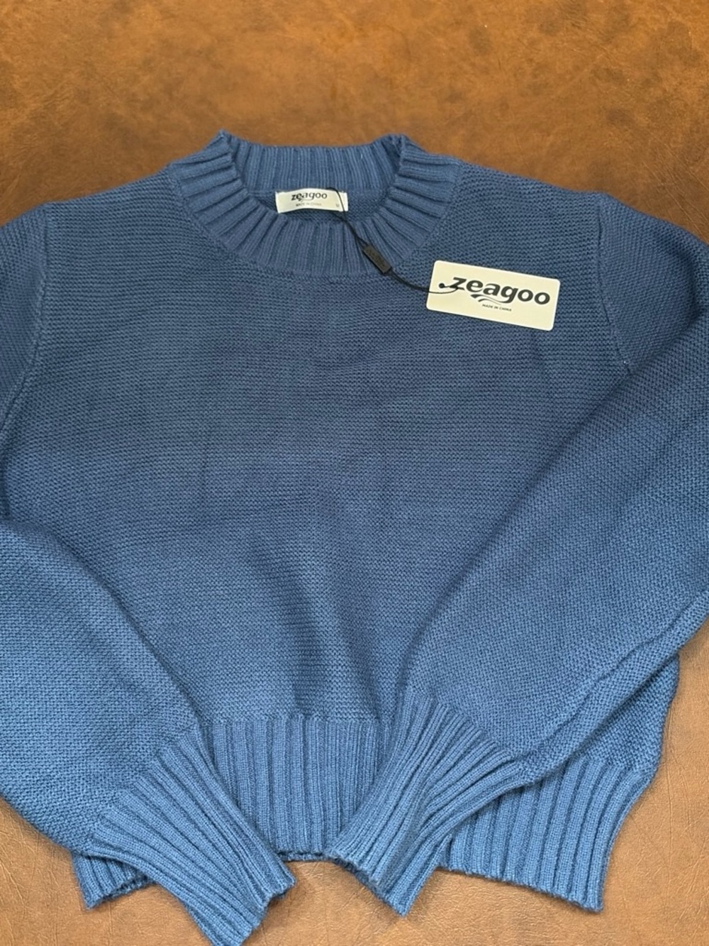 Zeagoo Blue Crewneck Sweater